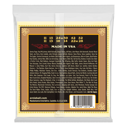 ERNIE BALL P02012 MEDIUM EARTHWOOD 80/20 BRONZE 12-STRING ACOUSTIC GUITAR STRINGS 11-52 GAUGE
