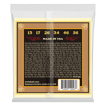 ERNIE BALL P02043 Regular Earthwood 80/20 Bronze Silk & Steel Acoustic Guitar Strings 13-56 Gauge