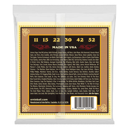 Erie Ball P02045 Soft Earthwood 80/20 Bronze Silk & Steel Acoustic Guitar Strings (11-52) Gauge