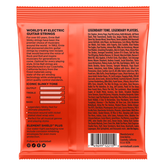 ERNIE BALL P02215 SKINNY TOP HEAVY BOTTOM SLINKY NICKEL WOUND ELECTRIC GUITAR STRINGS (10-52) GAUGE