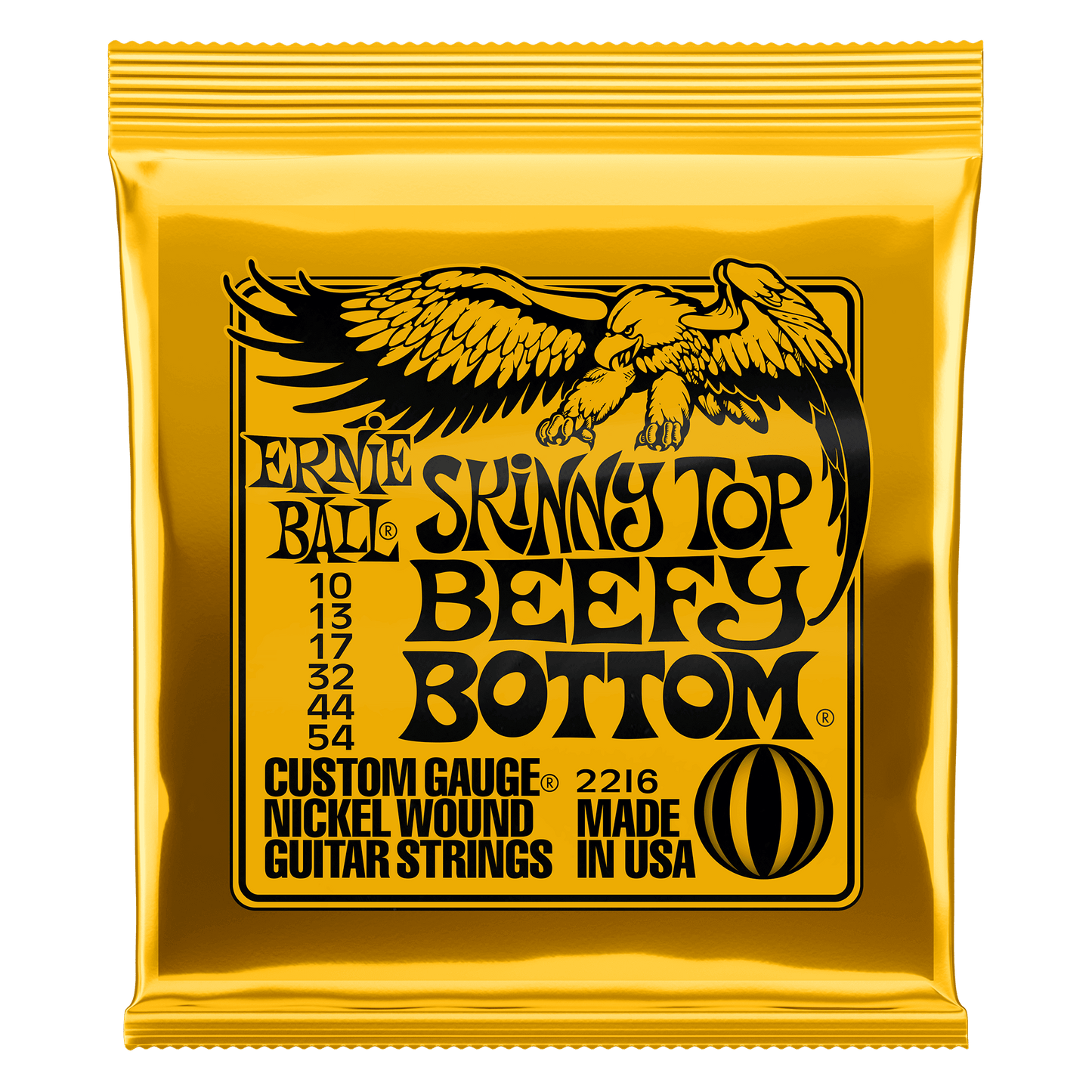 ERNIE BALL P02216 SKINNY TOP BEEFY BOTTOM SLINKY NICKEL WOUND ELECTRIC GUITAR STRINGS 10-54 GAUGE