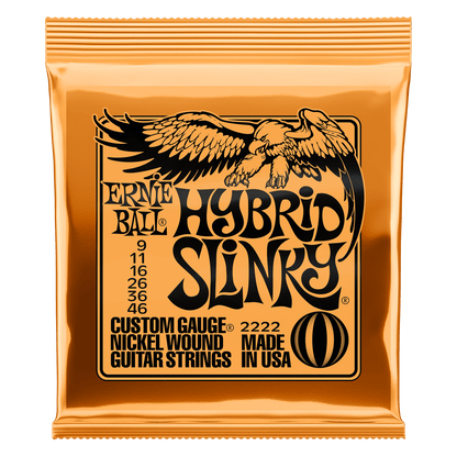 ERNIE BALL P02222 HYBRID SLINKY NICKEL WOUND ELECTRIC GUITAR STRINGS (9-46) GAUGE