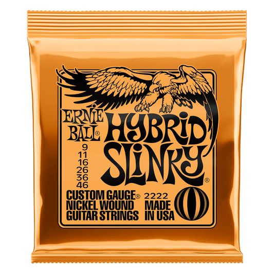 ERNIE BALL P02222 HYBRID SLINKY NICKEL WOUND ELECTRIC GUITAR STRINGS (9-46) GAUGE