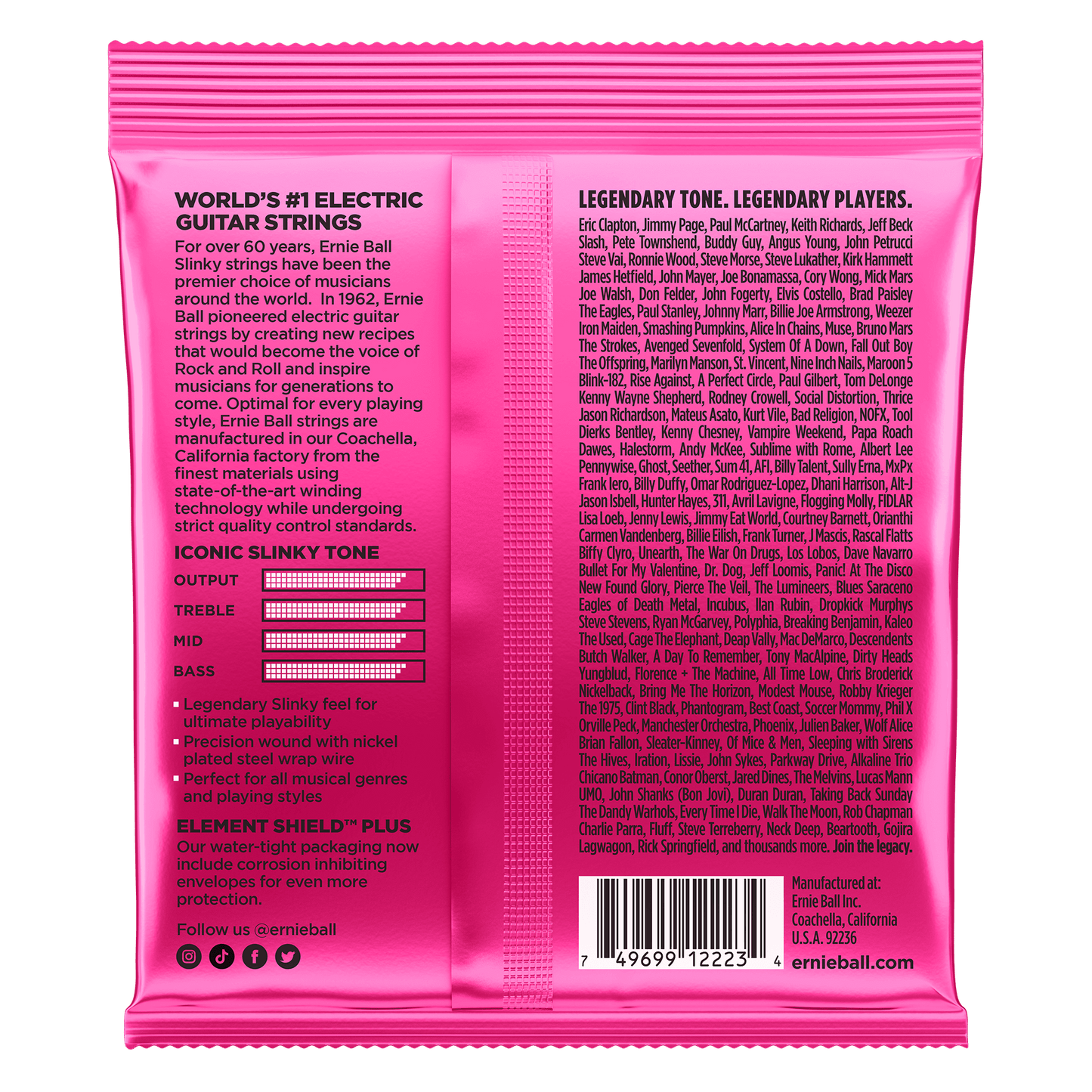ERNIE BALL P02223 SUPER SLINKY NICKEL WOUND ELECTRIC GUITAR STRINGS (9-42) GAUGE