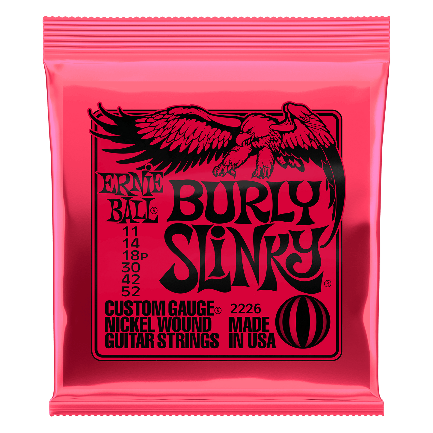 ERNIE BALL P02226 BURLY SLINKY NICKEL WOUND ELECTRIC GUITAR STRINGS (11-52) GAUGE