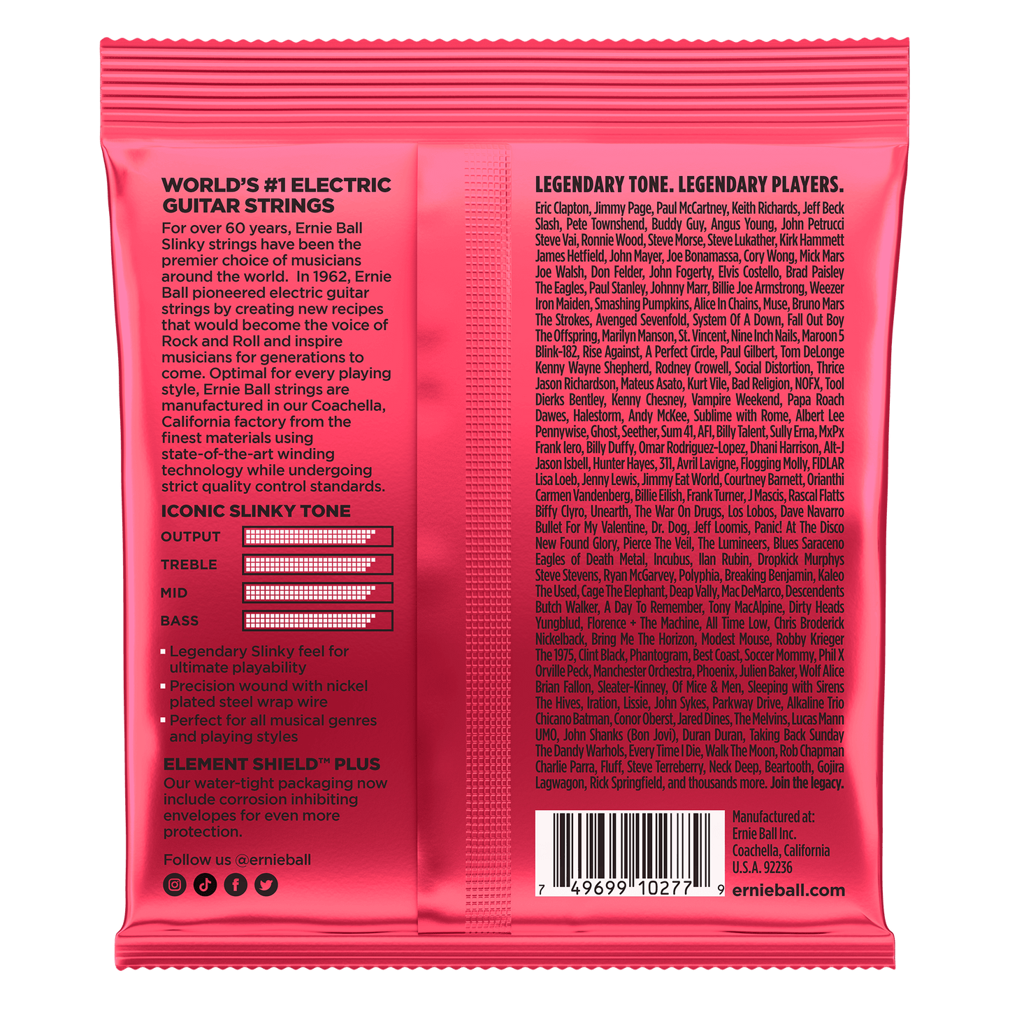 ERNIE BALL P02226 BURLY SLINKY NICKEL WOUND ELECTRIC GUITAR STRINGS (11-52) GAUGE