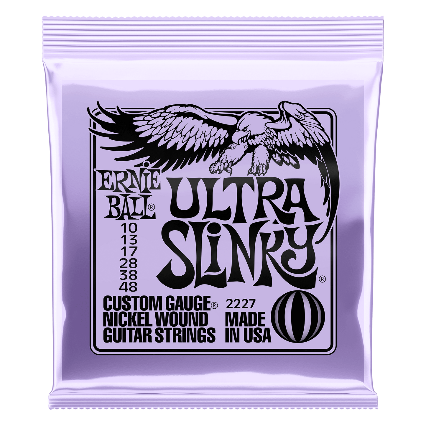 ERNIE BALL P02227 ULTRA SLINKY NICKEL WOUND ELECTRIC GUITAR STRINGS (10-48) GAUGE