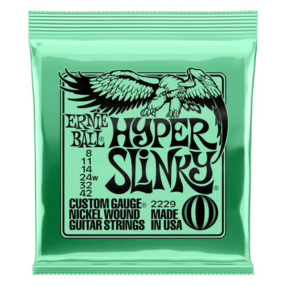 ERNIE BALL P02229 HYPER SLINKY NICKEL WOUND ELECTRIC GUITAR STRINGS (8-42) GAUGE