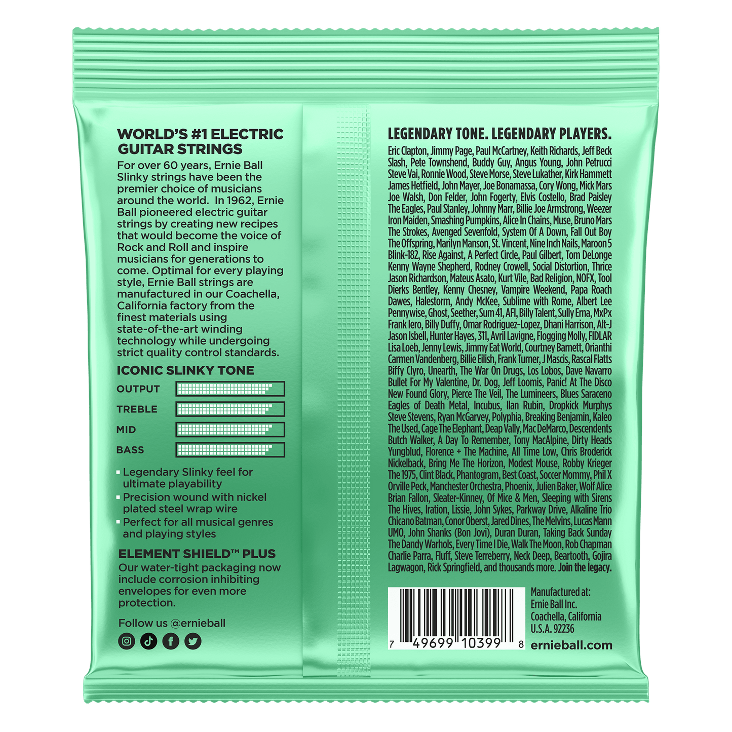 ERNIE BALL P02229 HYPER SLINKY NICKEL WOUND ELECTRIC GUITAR STRINGS (8-42) GAUGE