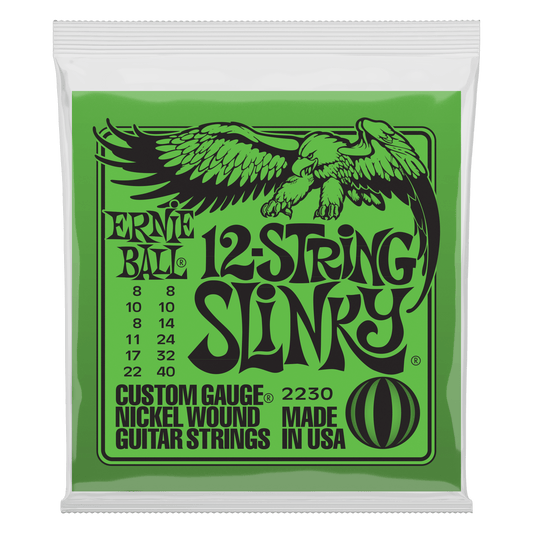 ERNIE BALL P02230 SLINKY NICKEL WOUND 12-STRING ELECTRIC GUITAR STRINGS (8-40) GAUGE