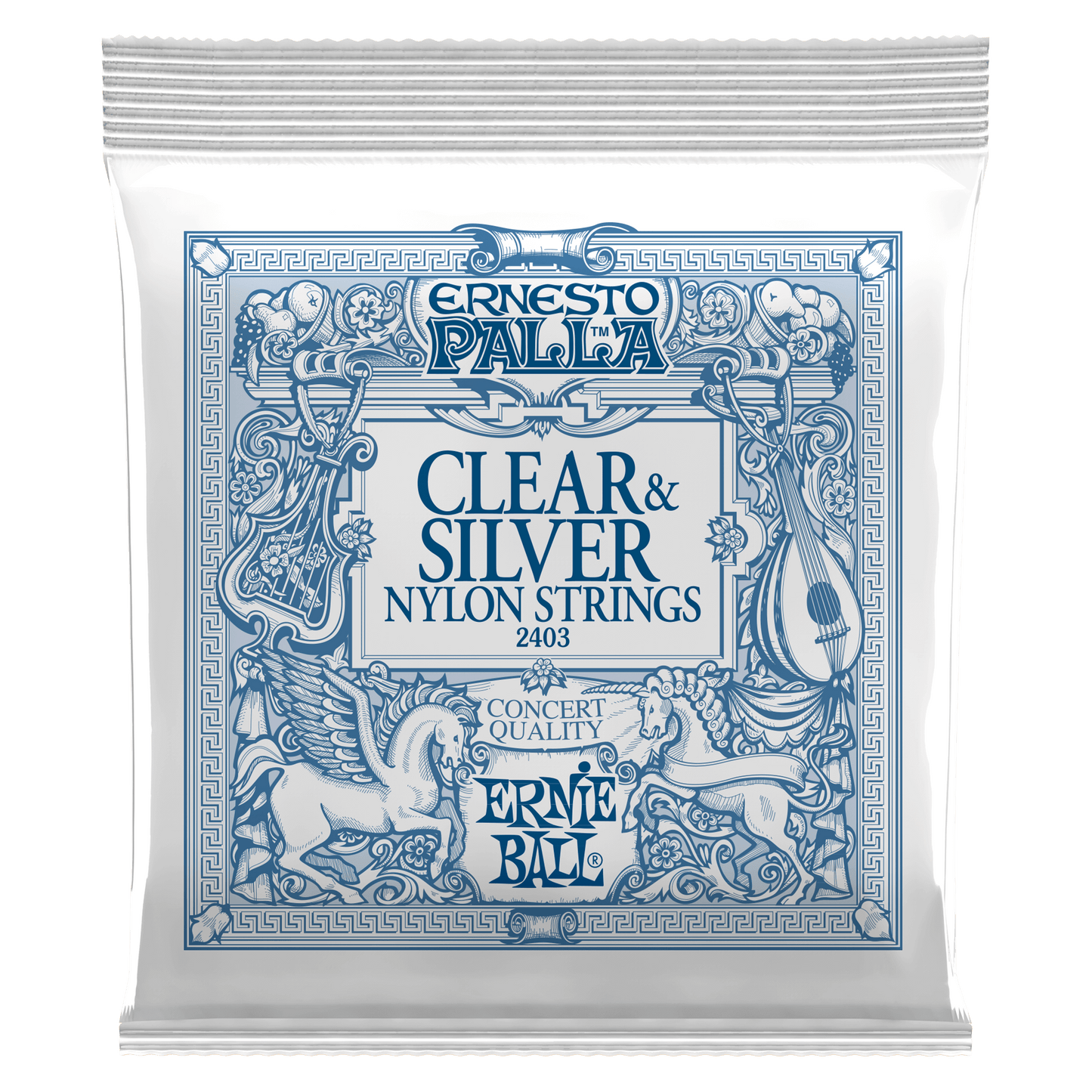 Ernie Ball P02403 Ernesto Palla Nylon Classical Guitar Strings - Clear & Silver