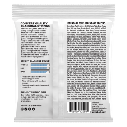 Ernie Ball P02403 Ernesto Palla Nylon Classical Guitar Strings - Clear & Silver