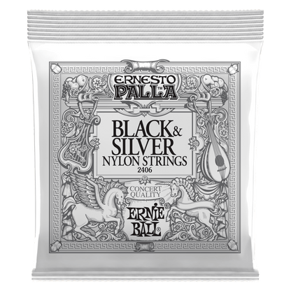 Ernie Ball P02406 Ernesto Palla Nylon Classical Guitar Strings - Black & Silver