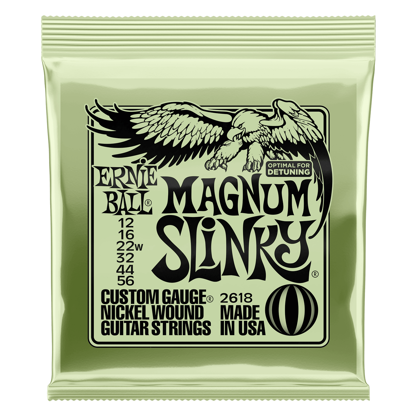 ERNIE BALL P02618 MAGNUM SLINKY NICKEL WOUND ELECTRIC GUITAR STRINGS (12-56) GAUGE