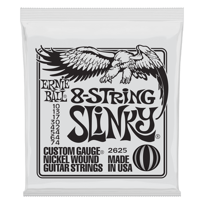 Ernie Ball P02625 Slinky Nickel Wound 8-String Electric Guitar Strings (10-74) Gauge