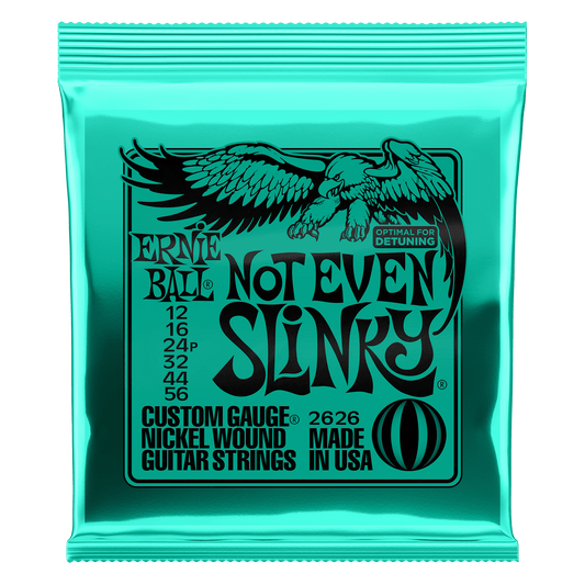 ERNIE BALL P02626 NOT EVEN SLINKY NICKEL WOUND ELECTRIC GUITAR STRINGS (12-56) GAUGE