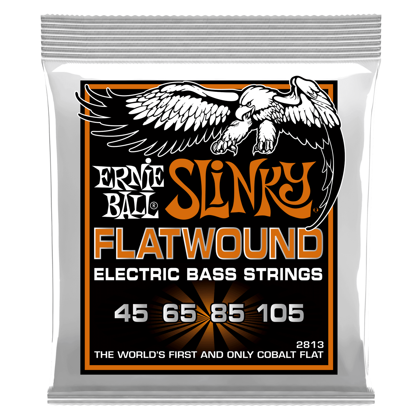 Ernie Ball P02813 Hybrid Slinky Cobalt Flatwound Electric Bass Strings 45-105 Gauge