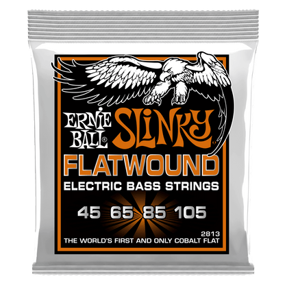 Ernie Ball P02813 Hybrid Slinky Cobalt Flatwound Electric Bass Strings 45-105 Gauge