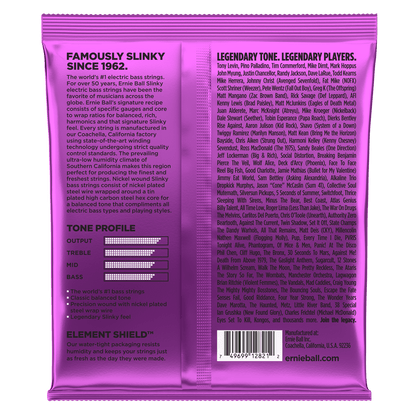 ERNIE BALL P02821 POWER SLINKY NICKEL WOUND 5-STRING ELECTRIC BASS STRINGS (50-135) GAUGE