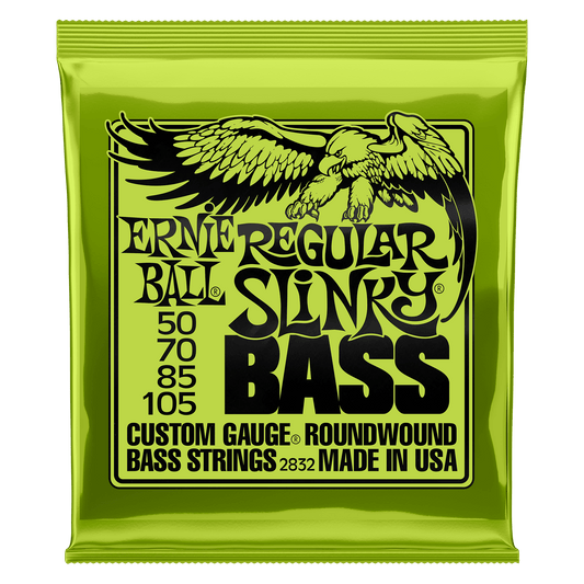 ERNIE BALL P02832 REGULAR SLINKY NICKEL WOUND ELECTRIC BASS STRINGS (50-105) GAUGE