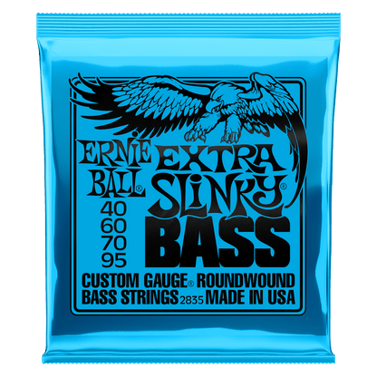 ERNIE BALL P02835 EXTRA SLINKY NICKEL WOUND ELECTRIC BASS STRINGS (40-95) GAUGE