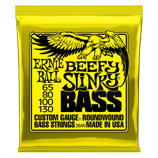 ERIE BALL P02840 BEEFY SLINKY NICKEL WOUND ELECTRIC BASS STRINGS 65-130 GAUGE