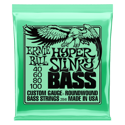 Ernie Ball P02841 Hyper Slinky Nickel Wound Electric Bass Strings 40-100 Gauge