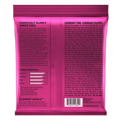 ERNIE BALL SUPER SLINKY NICKEL WOUND SHORT SCALE ELECTRIC BASS STRINGS 40-100 GAUGE - P02854