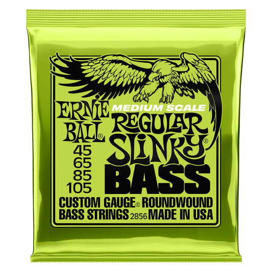 ERNIE BALL P02856 REGULAR SLINKY NICKEL WOUND MEDIUM SCALE ELECTRIC BASS STRINGS 45-105 GAUGE