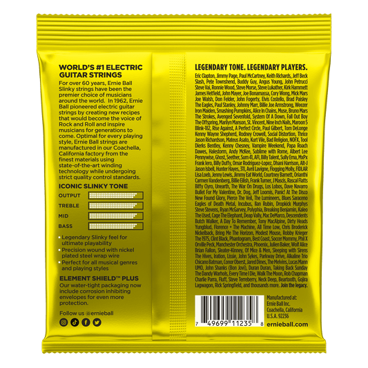 Ernie Ball P03627 Beefy Slinky Nickel Wound Electric Guitar Strings 11-54 Gauge - 3 Pack