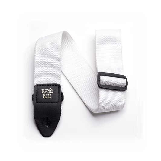 ERNIE BALL P04036 POLYPRO GUITAR STRAP/BASS STRAP - WHITE