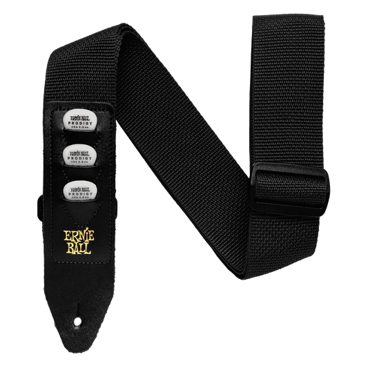 Ernie Ball P04039 Polypro Pickholder Guitar Strap/Bass Strap - Black