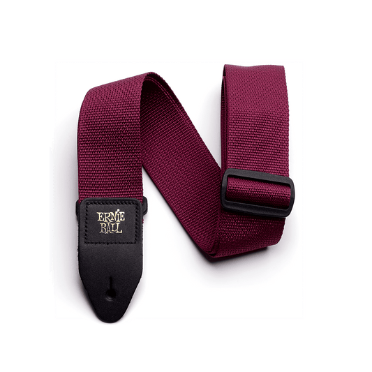 ERNIE BALL P04047 POLYPRO GUITAR STRAP/BASS STRAP - BURGUNDY