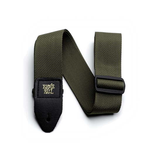 ERNIE BALL P04048 POLYPRO GUITAR STRAP/BASS STRAP - OLIVE
