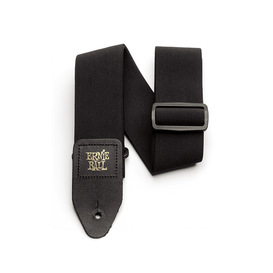 ERNIE BALL COMFORT STRETCH GUITAR STRAP/BASS STRAP - BLACK - P04143