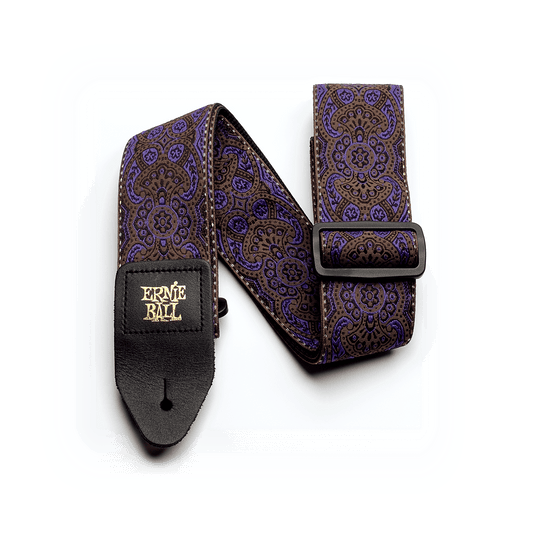 Ernie Ball P04164 Classic Jacquard Guitar Strap/Bass Strap - Purple Paisley