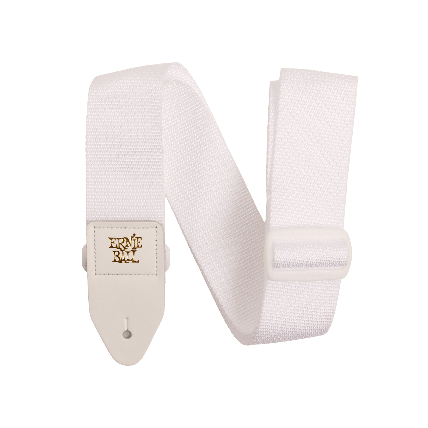 ERNIE BALL POLYPRO GUITAR STRAP/BASS STRAP - WHITE W/ WHITE - P05350