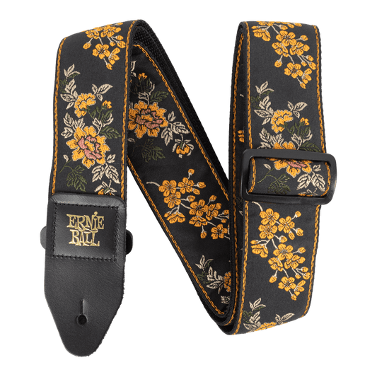 Classic P05363 Jacquard Guitar Strap/Bass Strap - Tangerine Blossom