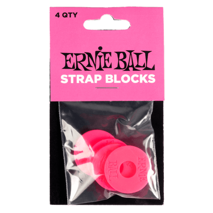 Ernie Ball P05623 Strap Blocks - Pink - 4 Pack