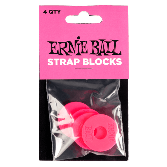 Ernie Ball P05623 Strap Blocks - Pink - 4 Pack