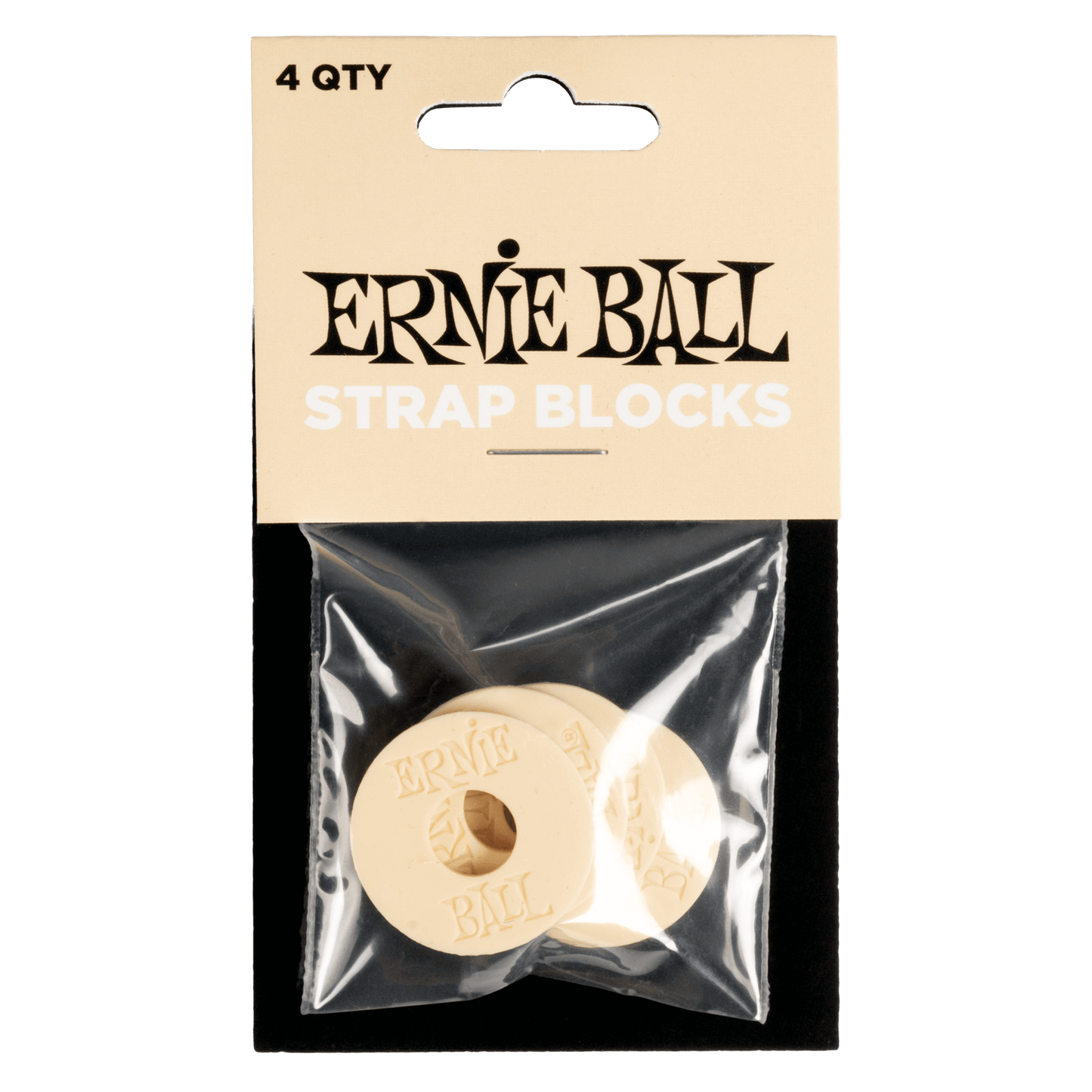 Ernie Ball P05624 Strap Blocks - Cream - 4 Pack