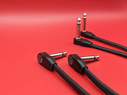 Pig Hog Lil Pigs 1ft Low Profile Patch Cables - 2 pack - PHLSK1BK