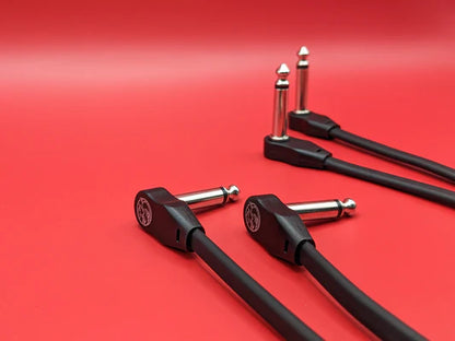 Pig Hog Lil Pigs 6in Low Profile Patch Cables - 4 pack - PHLSK6BK