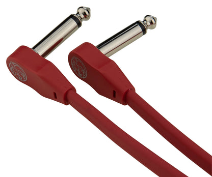 Pig Hog Lil Pigs 1ft Low Profile Patch Cables - 2 pack, Candy Apple Red - PHLSK1CA