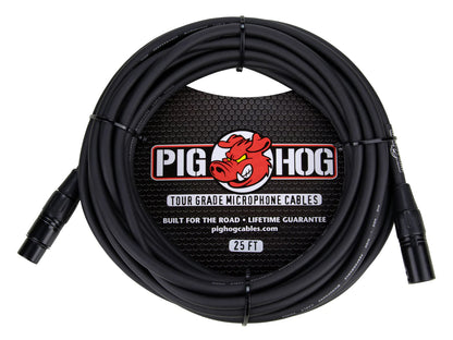 Pig Hog 8mm Microphone Cable, 25ft XLR - PHM25