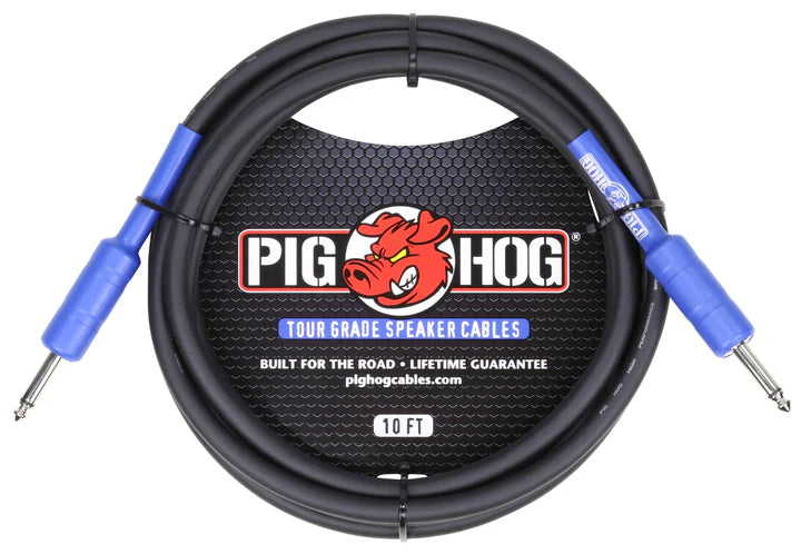 Pig Hog 9.2mm  1/4" Speaker Cable, 10ft (14 gauge wire) - PHSC10