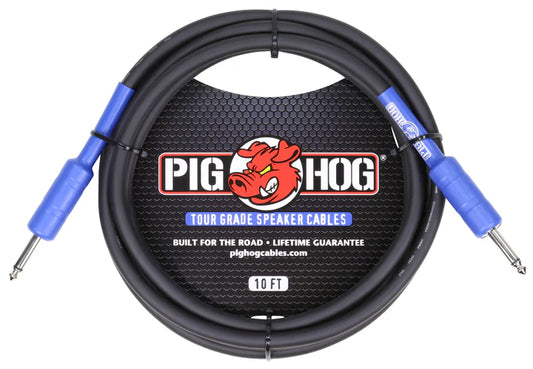 Pig Hog 9.2mm  1/4" Speaker Cable, 10ft (14 gauge wire) - PHSC10