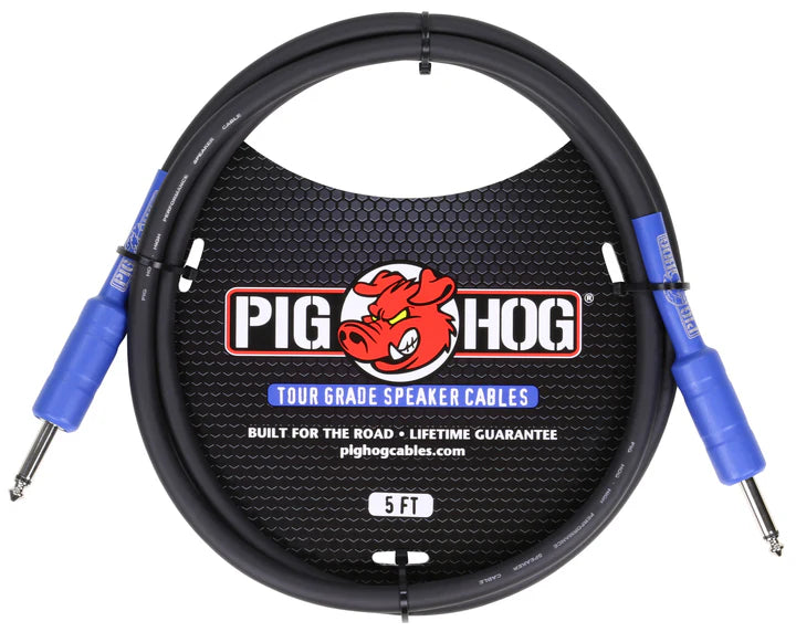 Pig Hog 9.2mm  1/4" Speaker Cable, 5ft (14 gauge wire) - PHSC5