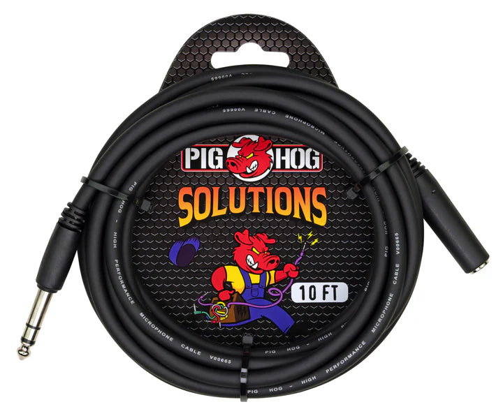 Pig Hog Solutions - 10ft Headphone Extension Cable, 1/4" - PHX14-10