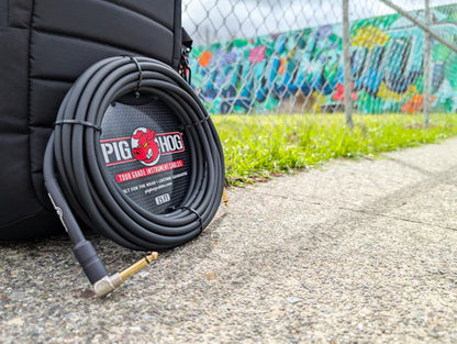 Pig Hog 25ft 1/4" - 1/4" Right Angle 8mm Instrument Cable - PH25R